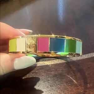 Coach Multicolor Enamel Gold Bracelet